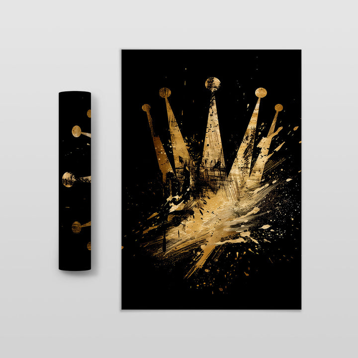 ABSTRACT BLUE GOLD STONE