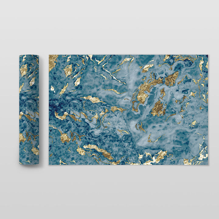 BLUE GOLD MARBLE