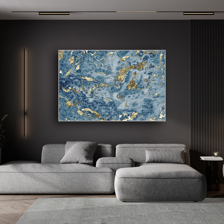 BLUE GOLD MARBLE