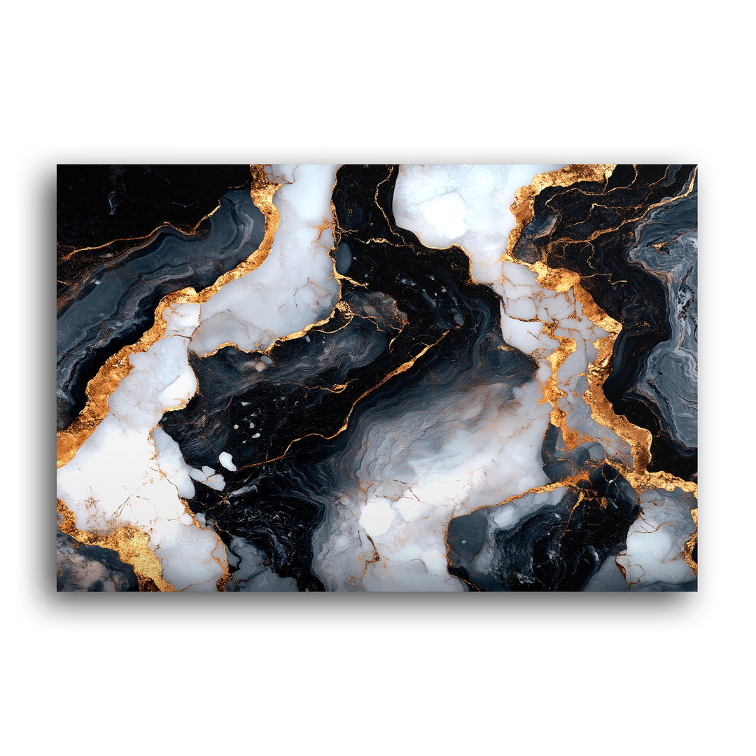 ABSTRACT BLUE GOLD STONE